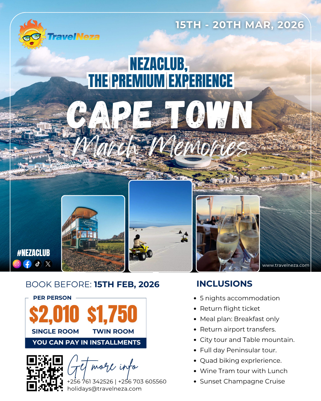 NezaClub  Cape Town March Experience
