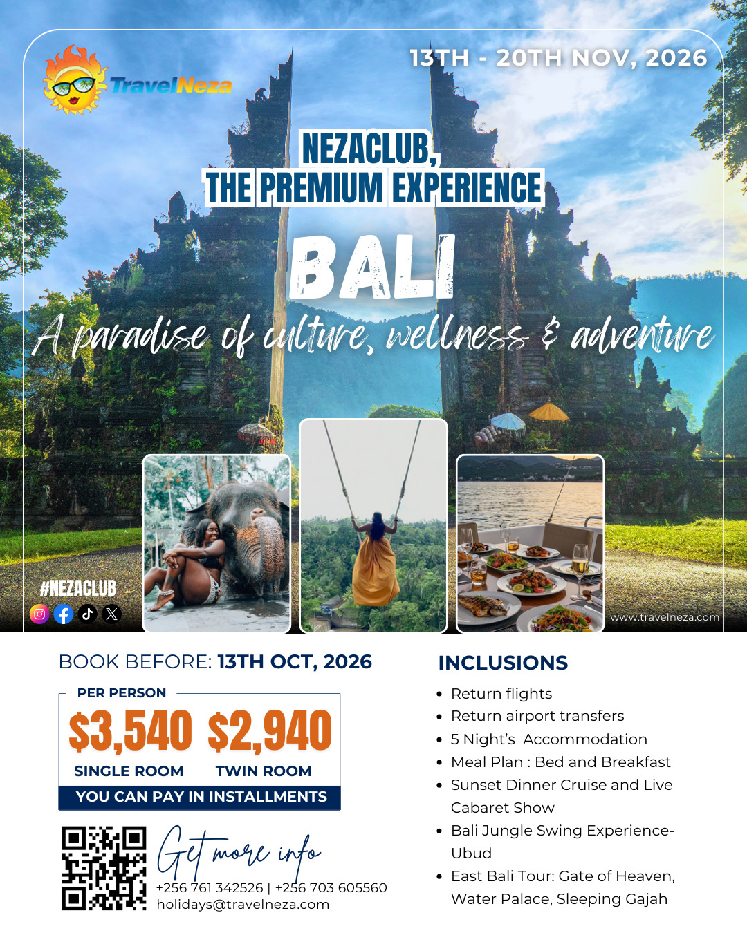 NezaClub Bali November Escape: Island Calm, Culture & Tropical Bliss