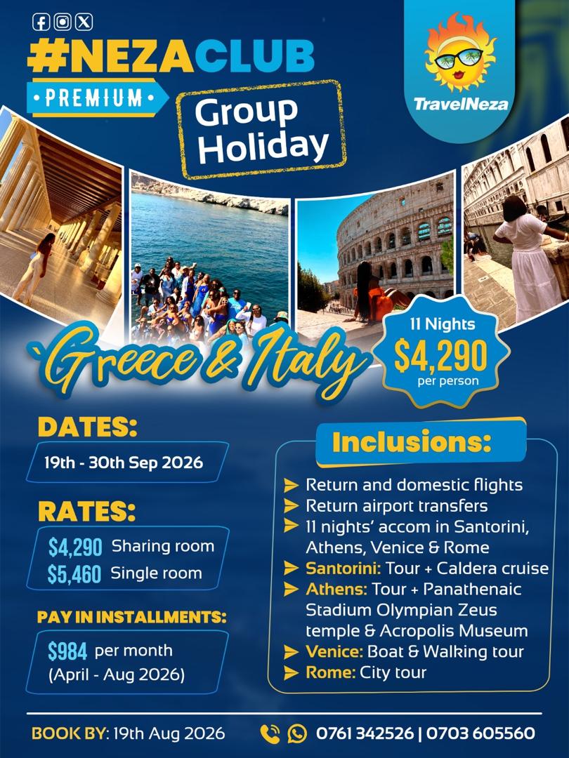 NezaClub Greece & Italy September Holiday: Islands, Icons & Timeless Cities