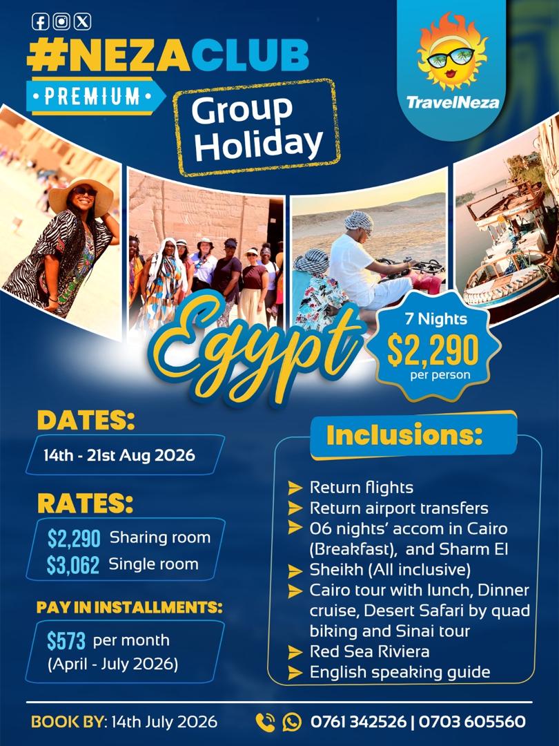 NEZACLUB EGYPT AUGUST COMBO GETAWAY -HOLYNESS AND HOLIDAY