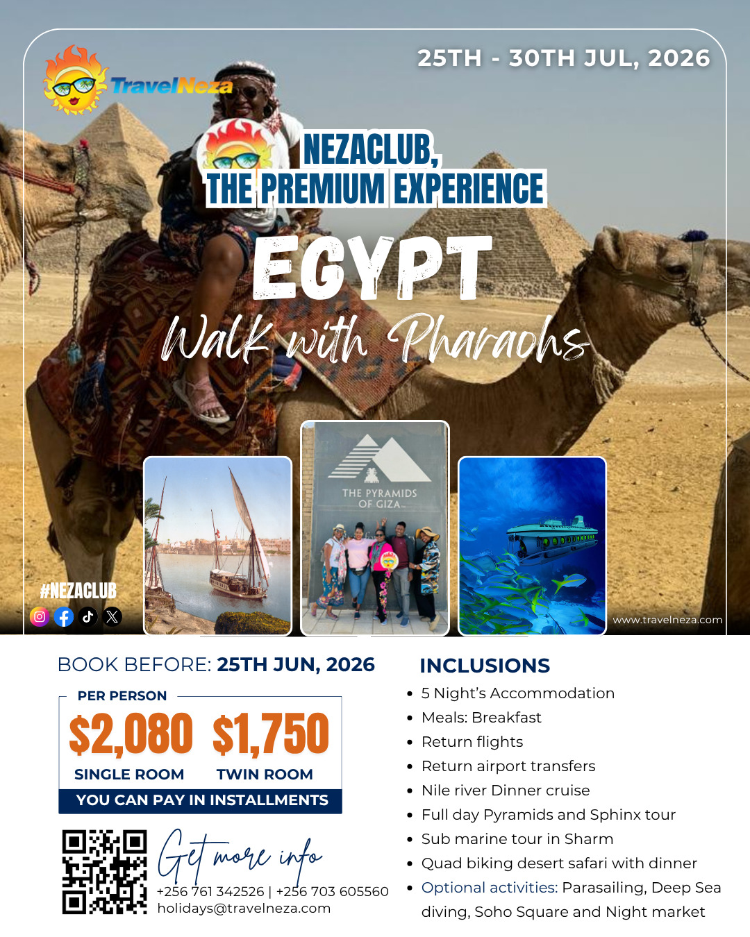 NezaClub Egypt  July Holiday